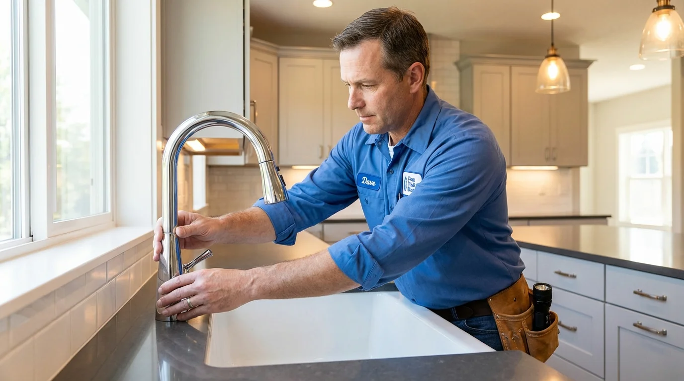 Kitchen faucet installation by Johns Plumbing LLC in Rockwall